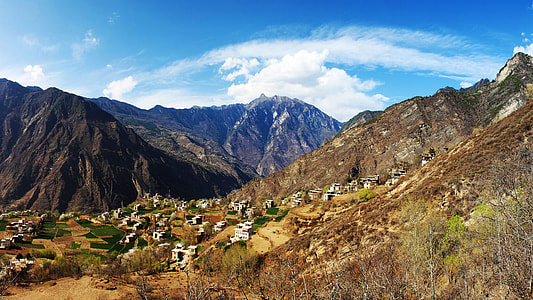 Landscape and Town of Cangzhai in Sichuan, China thumbnail