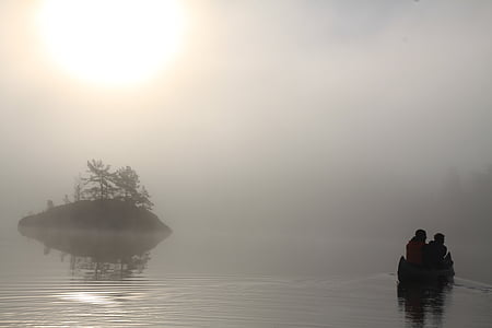 two person sitting on body of water thumbnail
