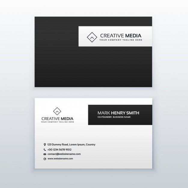 minimal business card template eps file free graphics uihere black and white business cards templates free
