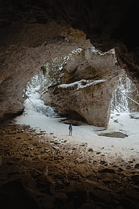 person standing in cave thumbnail