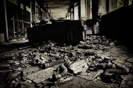 grayscale photo of abandon building thumbnail