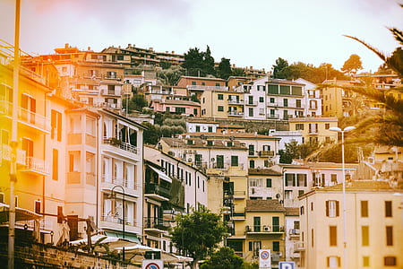 houses, village, hill thumbnail