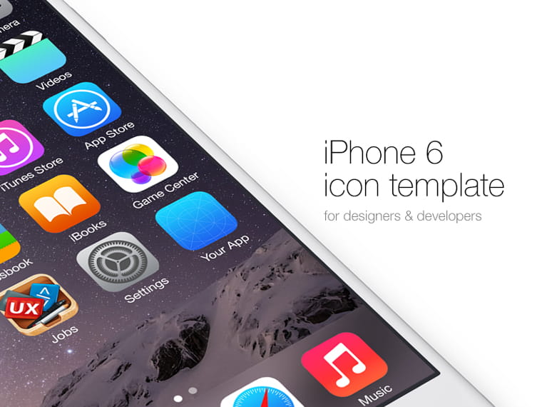 iPhone 6 Icon Template psd file