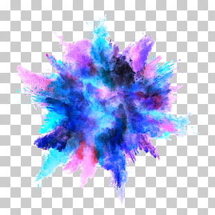Explosion Color Powder Dust, Blue Dust, blue, pink, and teal smoke PNG clipart