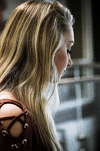 long yellow hair woman thumbnail