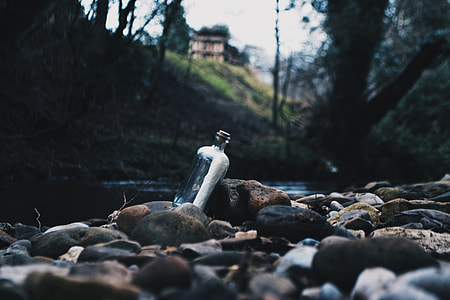 Message In A Bottle, message, river, note, bottle, nature thumbnail