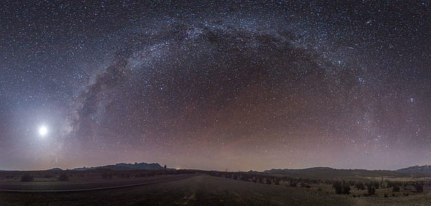 long exposure and wide-angle photograph of stars thumbnail