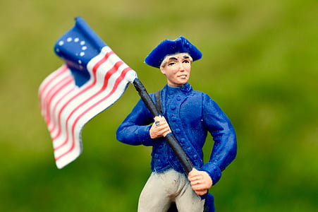 man holding United States of America flag figure thumbnail
