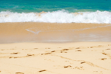 Waves Crashing on the Beach in Honolulu, Hawaii thumbnail
