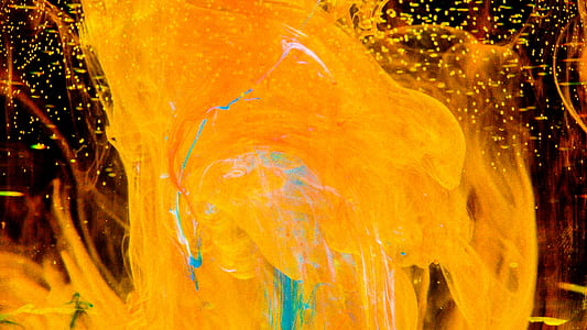orange and black abstract painting thumbnail
