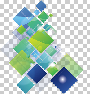 Banner, Fashion colorful squares background, square green and blue PNG clipart