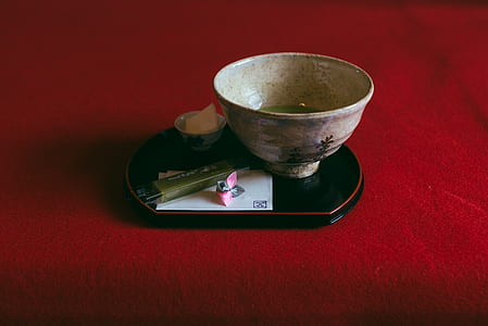 brown cup on black tray thumbnail