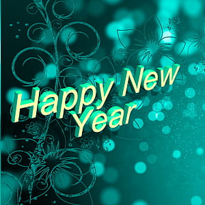 blue background with Happy New Year text overlay thumbnail