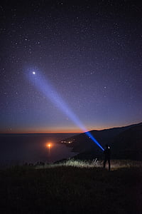 person standing on high-ground while spotting stars thumbnail