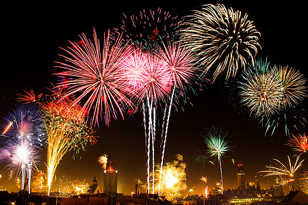 fireworks show during nighttime thumbnail