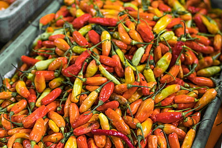Closeup Photo of Red and Orange Chilis thumbnail