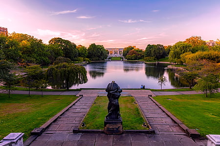 body of water surrounded by trees thumbnail