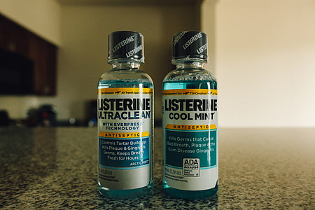 two Listerine mouthwash bottles thumbnail