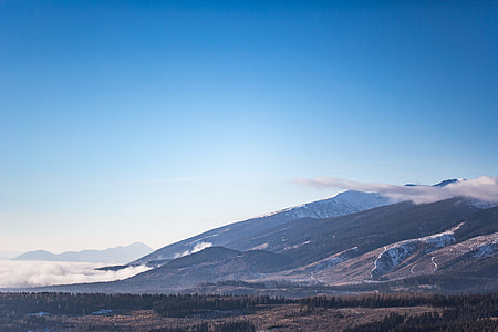 Winter Mountains and Bright Blue Sky thumbnail