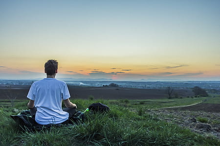 landscape, sunset, person, relaxation thumbnail
