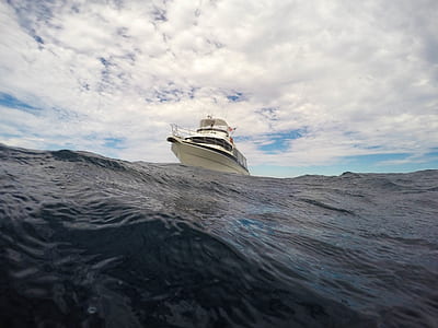 white cuddy boat on body of water thumbnail