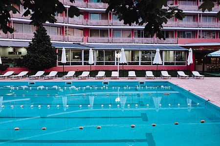 Blue ripped water in swimming pool thumbnail