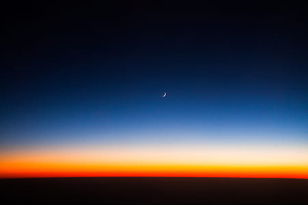 crescent moon and golden hour thumbnail