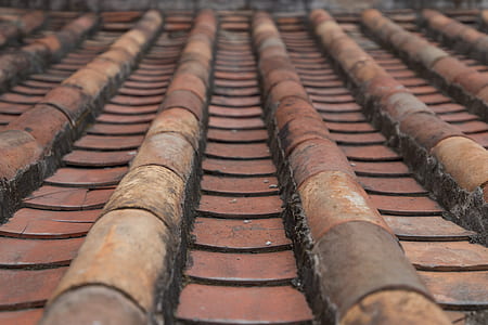 brown roof tiles close up photo thumbnail