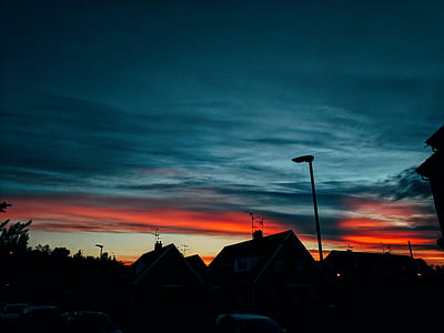 silhouette photography of house thumbnail