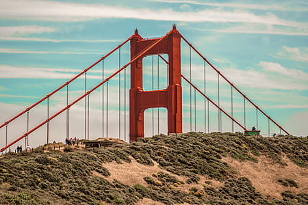 Golden Gate Bridge, San Francisco USA under white clouds at daytime thumbnail