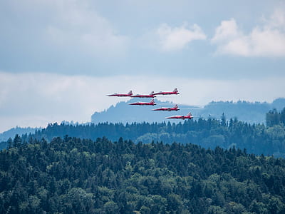 five fighter jets on flight thumbnail