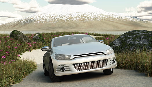 silver sports car traveling on road during daytime thumbnail