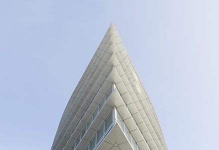 worm's-eye view photography of white high-rise building thumbnail