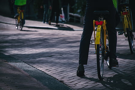 person riding bicycle on road thumbnail