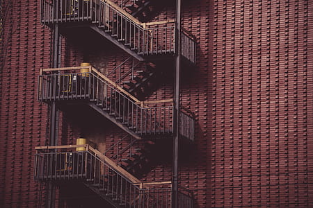 building, architecture, ladder, fire exit ladders thumbnail