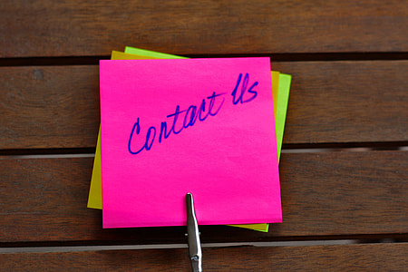 pink sticky note with contact us text thumbnail