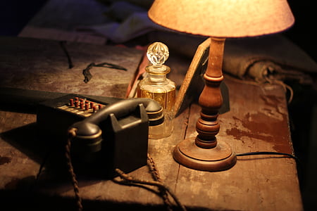 telephone near on table lamp thumbnail