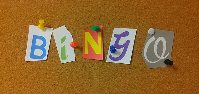 bingo text printed papers on brown board thumbnail