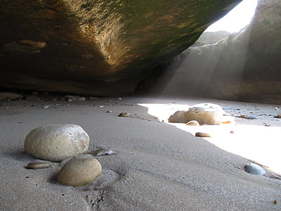 brown stones on sand thumbnail
