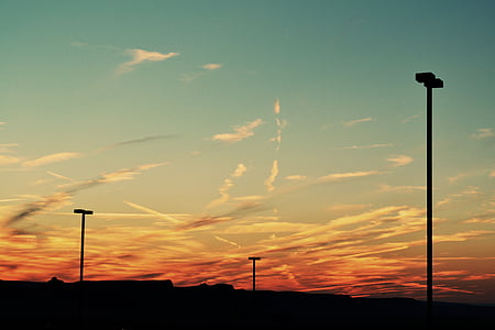 silhouette of light posts thumbnail