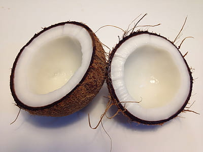 Coconut Fruit Sliced Into Two thumbnail