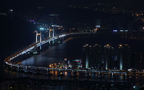 aerial view of night city thumbnail