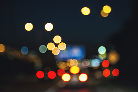 Night bokeh lights in the city thumbnail