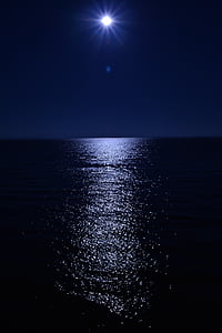 calm sea under full moon thumbnail