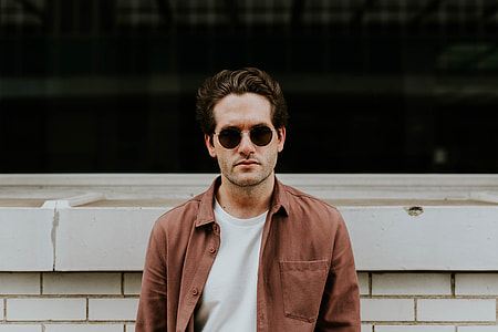 man wearing brown dress shirt thumbnail