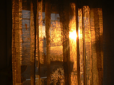 curtain, window, sun, morning, dawn, dusk thumbnail