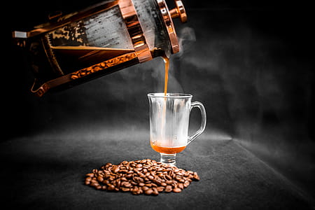 Clear Glass Cup Filled With Coffee thumbnail