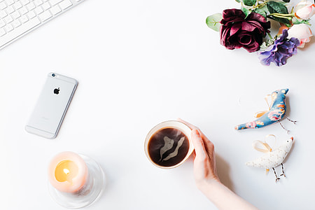 Styled stock photo with coffee and iPhone thumbnail