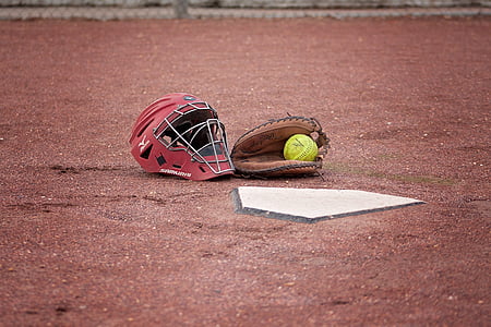 red helmet with baseball mitts thumbnail