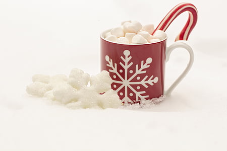 red and white ceramic mug with candy cane thumbnail